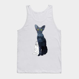 Girl and Cat 3 Tank Top